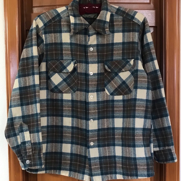 Vintage Men’s Blue Pendleton Shirt - Picture 1 of 11